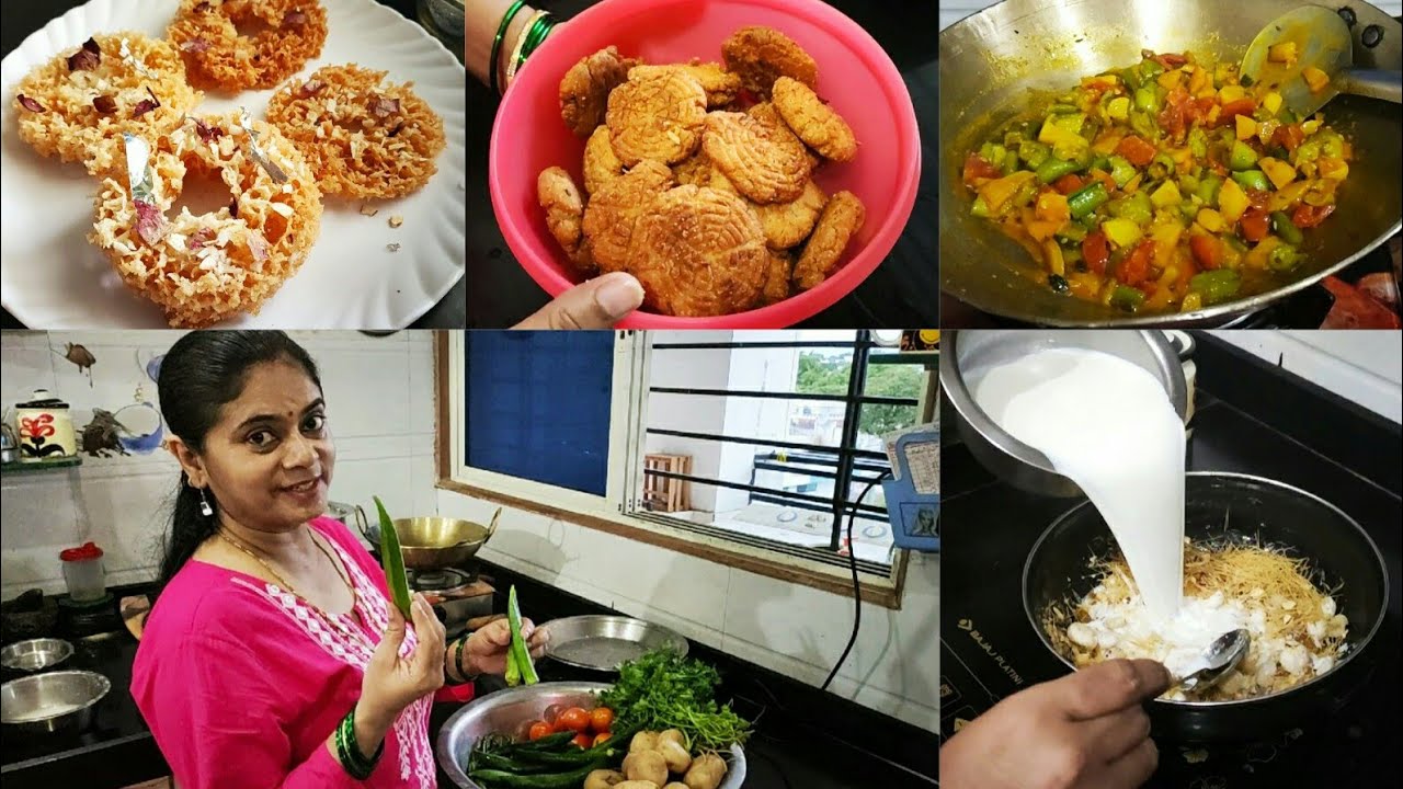 EVENING TO DINNER FULLDAY ROUTINE, GHEWAR, Thekua, Seviyan Kheer, Aloo Turai ki Sabji, Phulka Roti