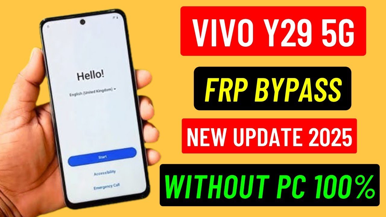 Vivo Y29 Android 15 Frp Bypass 2025 | Vivo Y29 Google Account Unlock Without Pc New Security Update