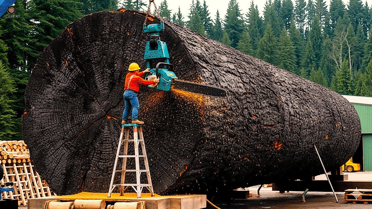 Amazing Woodturning Art of DT Woodworking: The World's Most Beautiful Giant Black Grain Wood Carving