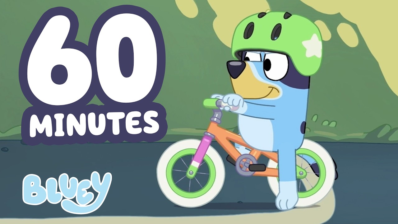 🔴LIVE: Bluey Tries to Ride her Bike Again ☺️ 💚 | ONE HOUR of the Best Clips 🌟 | Bluey