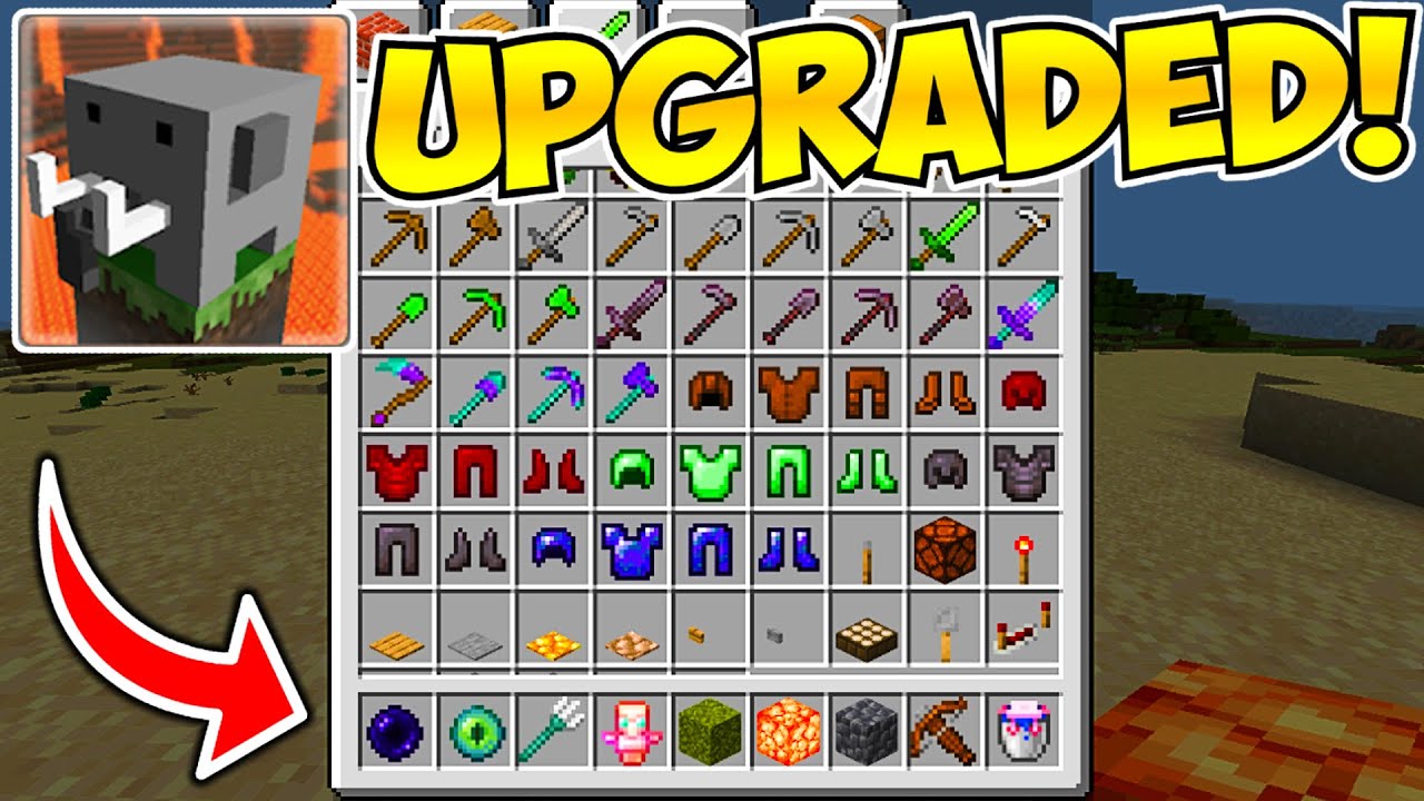 UPDATED CRAFTSMAN WITH EMERLAD ARMOR AND YOU CAN FIND WILD UPDATE BLOCKS (THE BEST COPY OF MCPE)
