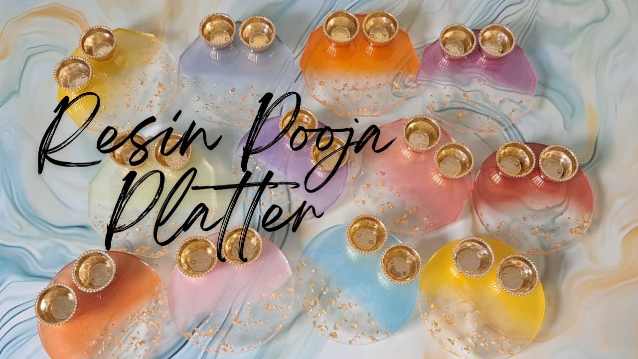 Resin Art Pooja platter for all occasion | How to make resin art Pooja Platter | Easy Process |Resin