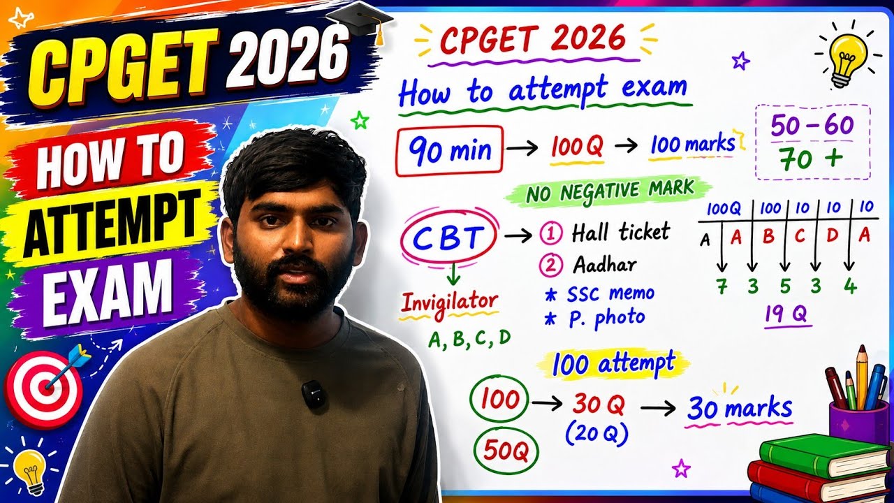 TG CPGET 2026 Exam Tricks 🔥 How to score 50+ Marks | Must Watch Full Video #campusstudent #cpget2026