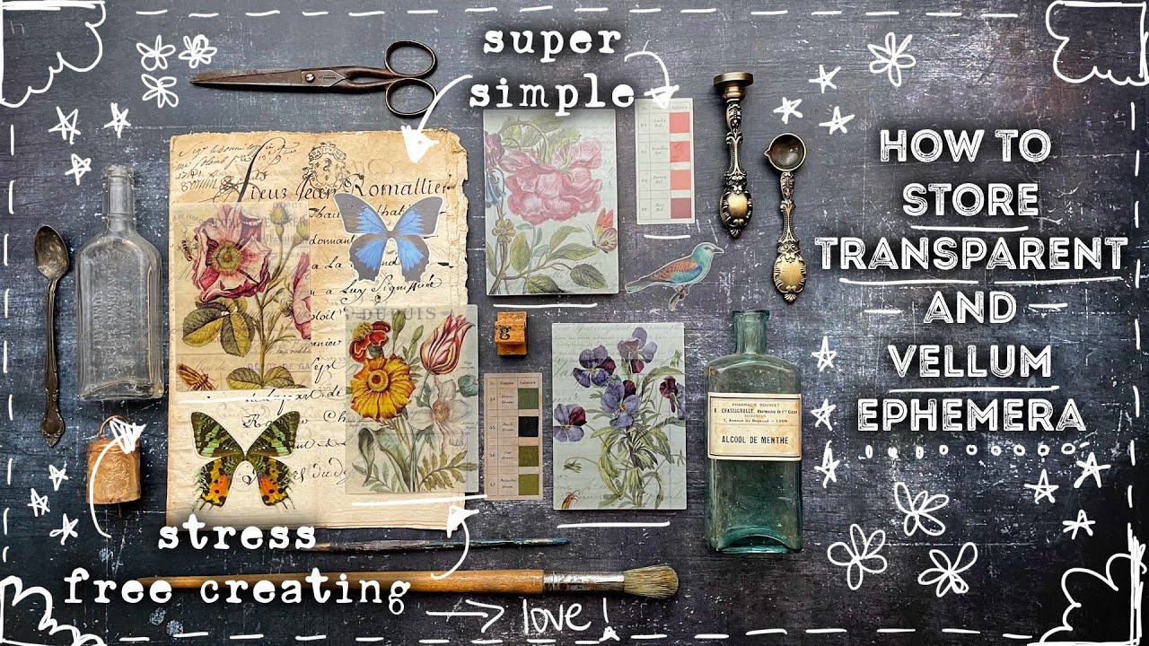 How to Store Tim Holtz Vellum & Transparent Ephemera