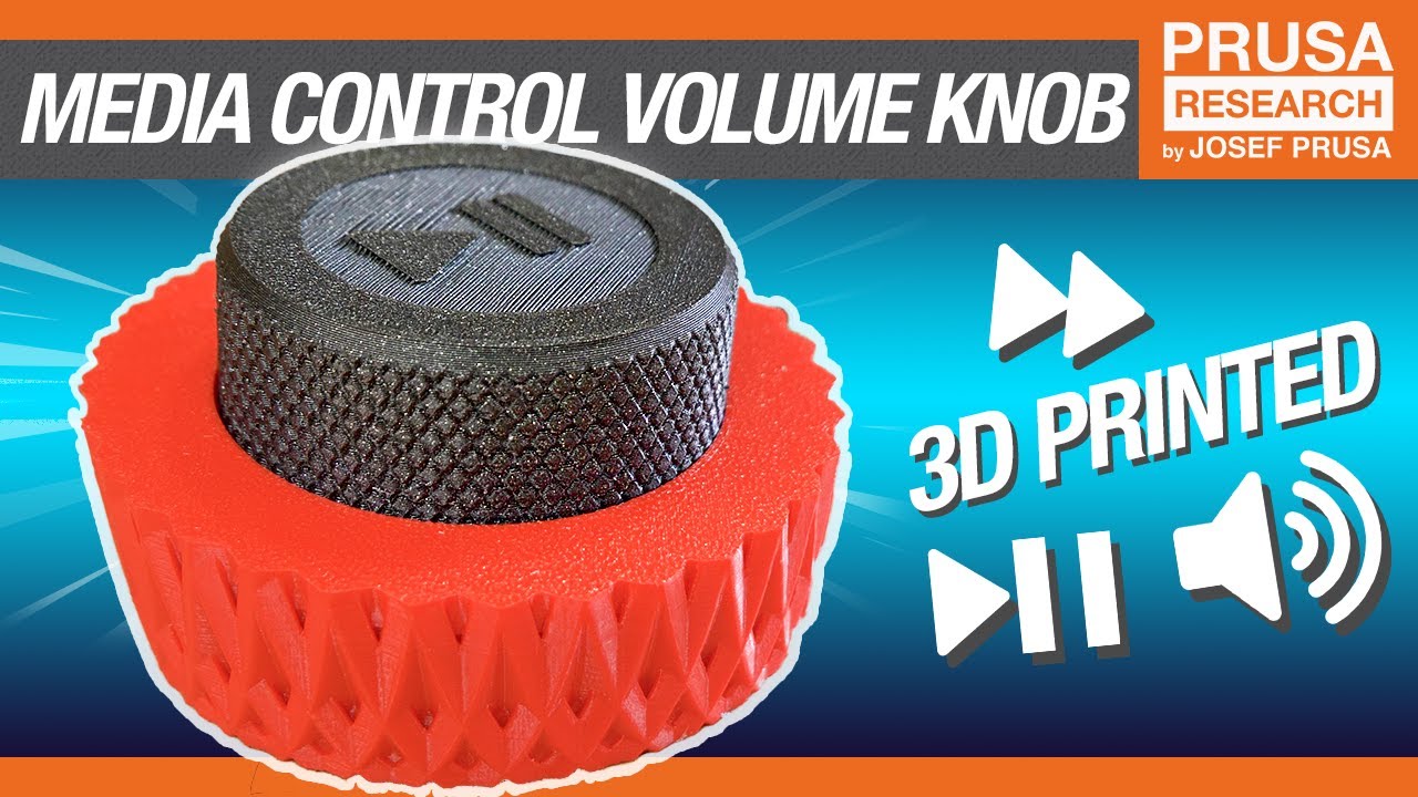 3D printed MEDIA CONTROL volume knob - Arduino basics