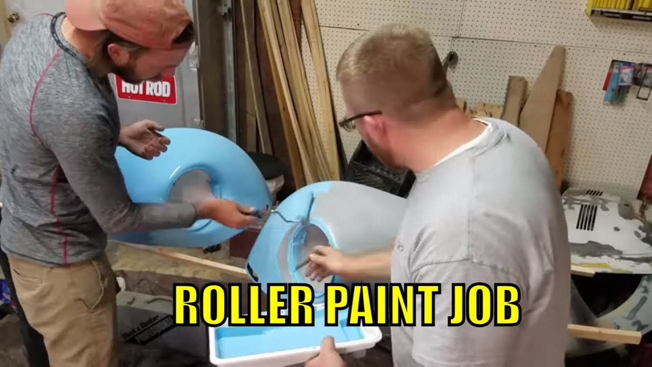 71 VW Beetle - DIY $50 Paint Job w/t a Roller pt.2 - classic restoration giveaway
