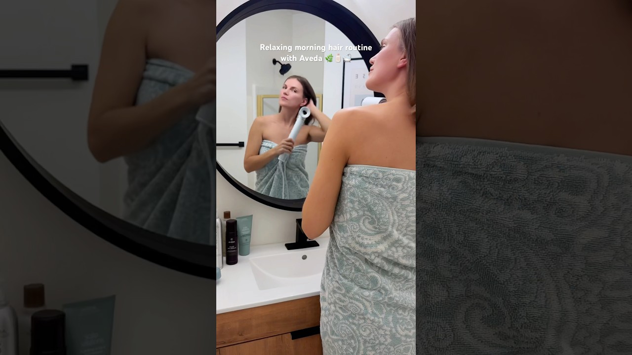 Relaxing Morning ASMR Hair Routine | Aveda Products, Hair Care & Blow Dry #asmr #morningroutine
