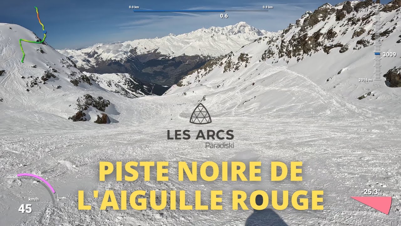 LES ARCS - PISTE NOIRE DE L'AIGUILLE ROUGE - GOPRO 4K