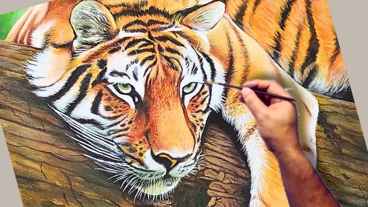 🎨 COMO pintar un TIGRE de Bengala con acrílicos 🔥