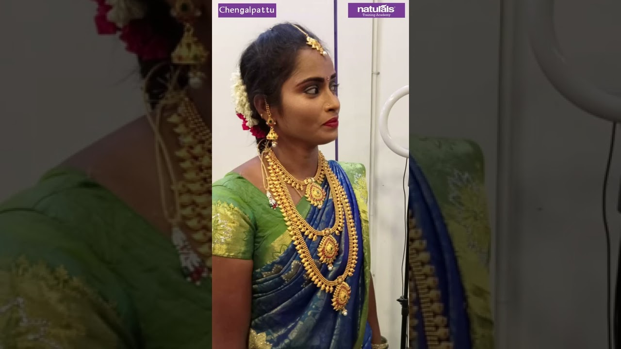 South Indian Bridal work by Students of Naturals Training Academy Chengalpattu | Call 8939466655