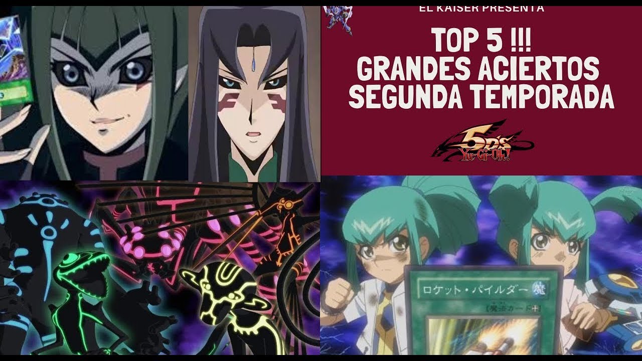 TOP 5! GRANDES ACIERTOS SEGUNDA TEMPORADA | Yu-Gi-Oh 5Ds ! PORTADORES OSCUROS