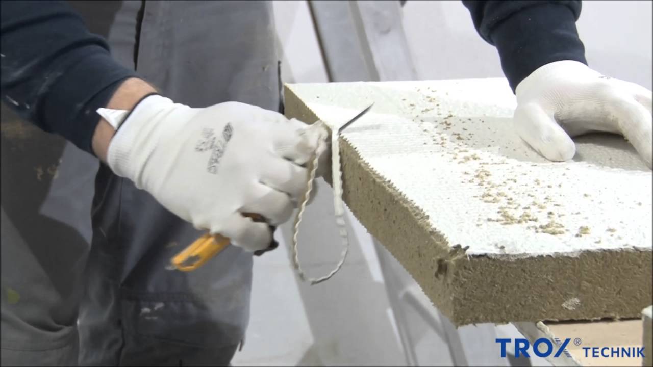 Installation clapets coupe-feu rectangulaires avec laine minérale