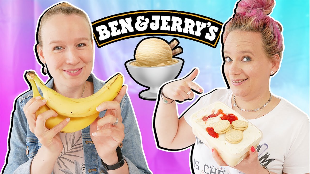 WIR MACHEN BEN & JERRYS EIS SELBER! Chunky Monkey, Strawberry Cheescake & Cookie Dough Eisrezepte
