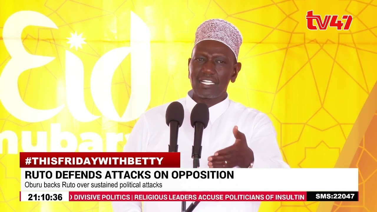 Ruto defends attacks on opposition amid Eid celebrations