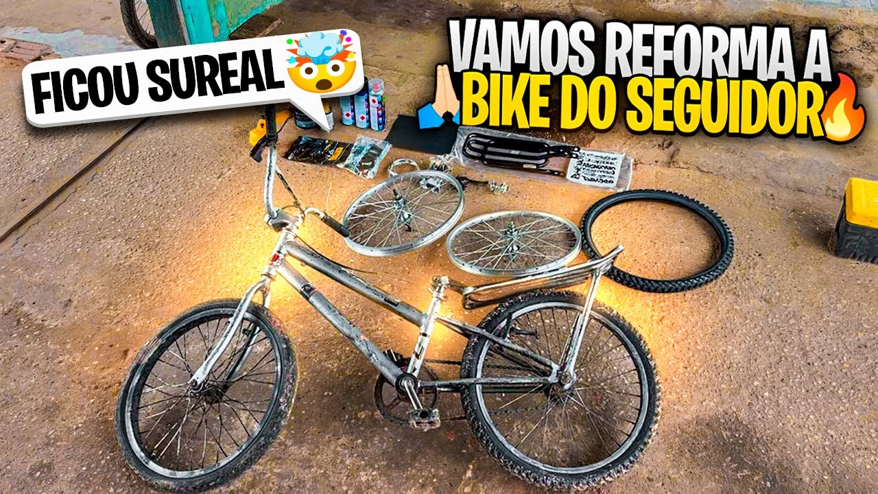 OLHA O ESTADO DESSA BIKE QUE PEGUEI PRA REFORMA🤯/ O RESULTADO VAI TE SURPREENDER🔥🚀
