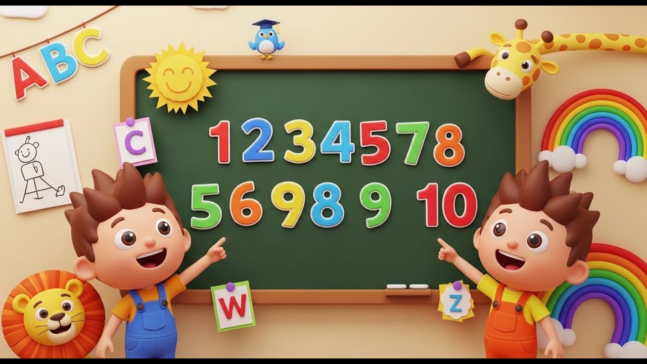 “Preschool Learning Fun 🎉 John & Henry Teach Numbers 1-10”