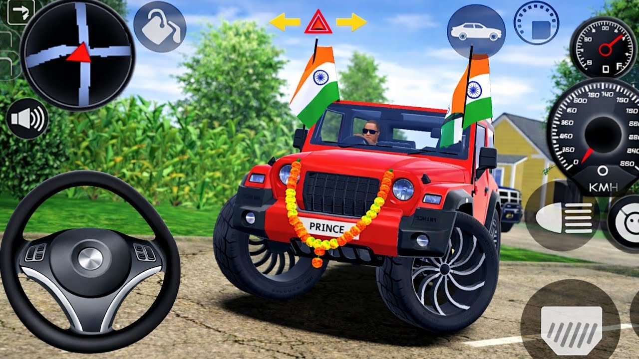 Modified Mahindra Thar Car Games: Indian Red Cars (Gadi Wala Game) -Car Game Android Gameplay 2026