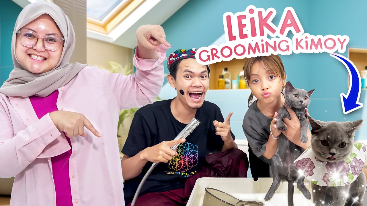 PERTAMA KALI KIMOY DI MANDIIN, KUCING LUCU GEMOY NYA BUNDA 😍