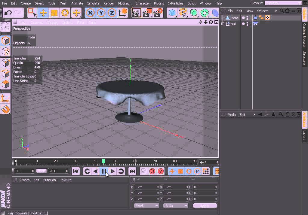 create Table cloth in C4D