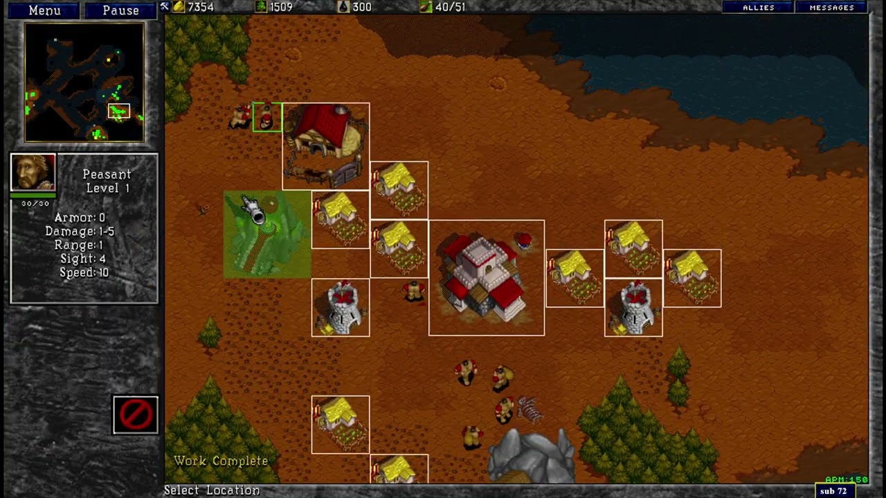 Warcraft 2 classic Rivers 1v1 u8t3io3p vs dj_boss