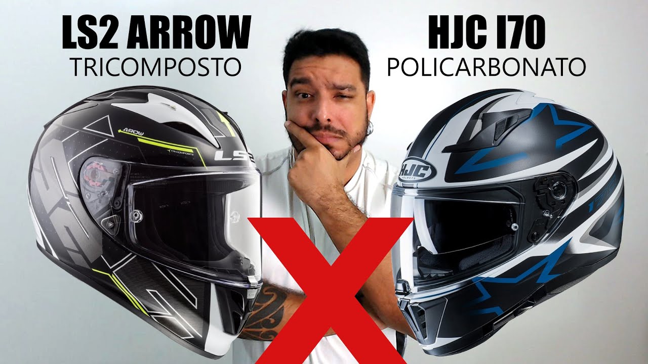 Qual capacete escolher: LS2 Arrow (Tricomposto) ou HJC I70 (Policarbonato) ?