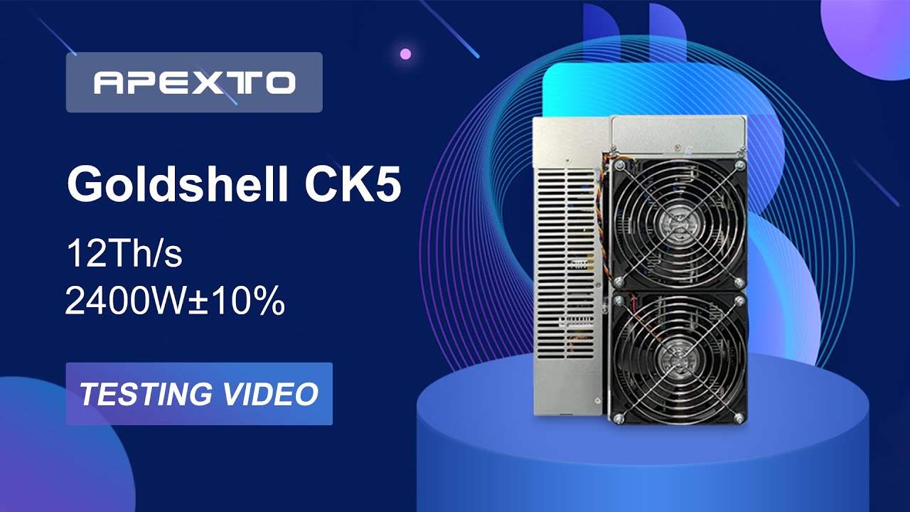 Apexto Goldshell CK5 Mining Tutorial!