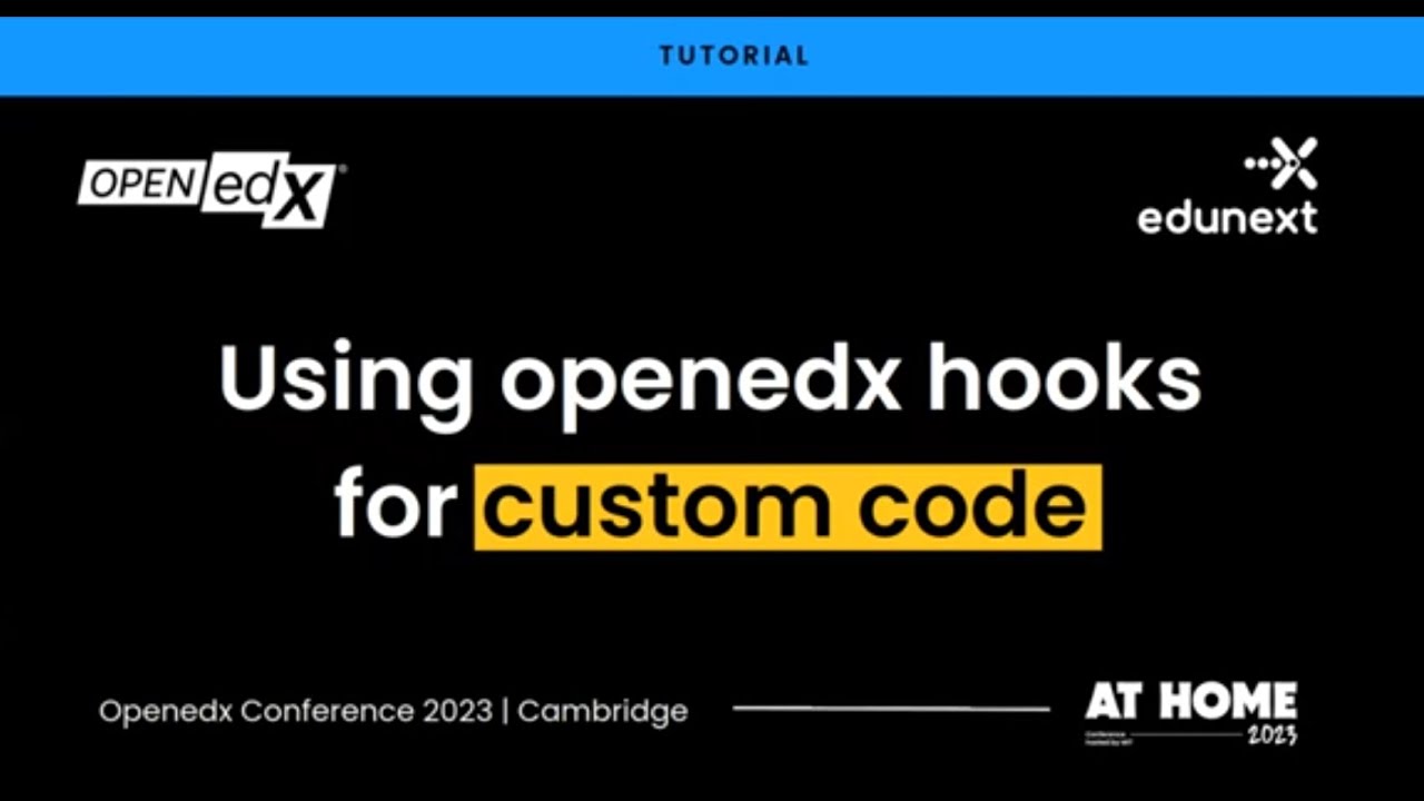 Using Open edX Hooks for Custom Code