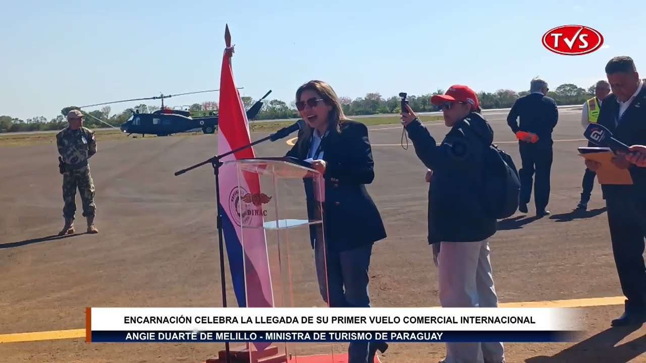 ENCARNACIÓN CELEBRA LA LLEGADA DE SU PRIMER VUELO COMERCIAL INTERNACIONAL