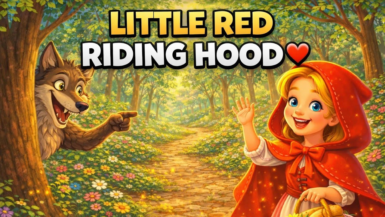 Little Red Riding Hood 🧺🐺 | Classic Fairy Tale Story for Kids | Bedtime Stories @Kidscorner2-7 