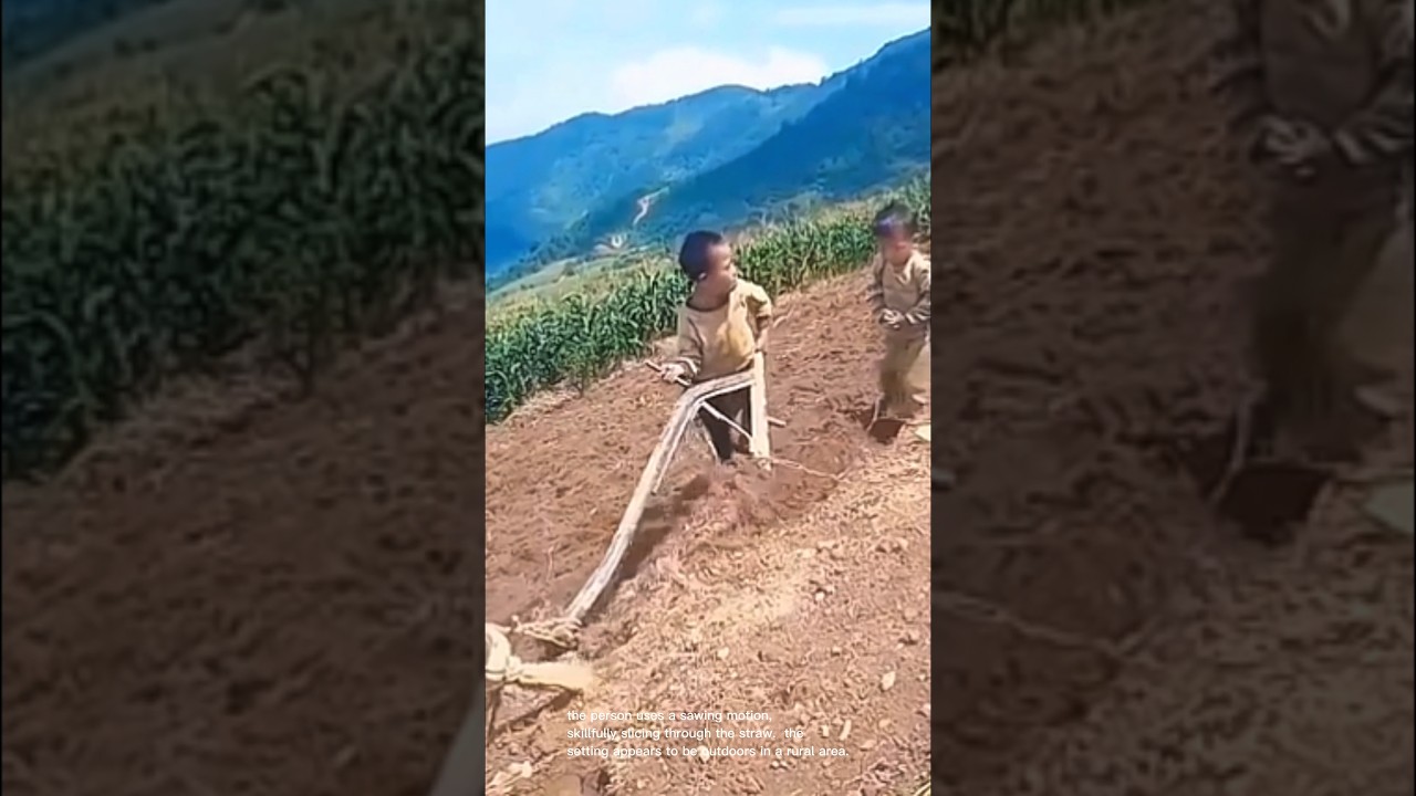 Children farming: young children working in the fields
