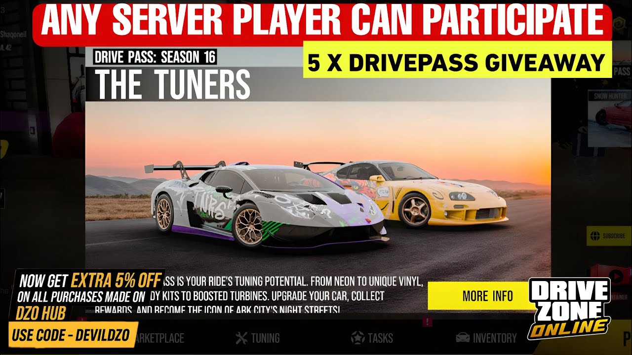 Drive Zone Online: Розыгрыш 5 пропусков на Drive Zone | 16 сезон: The Tuners @DriveZoneOnline @De...