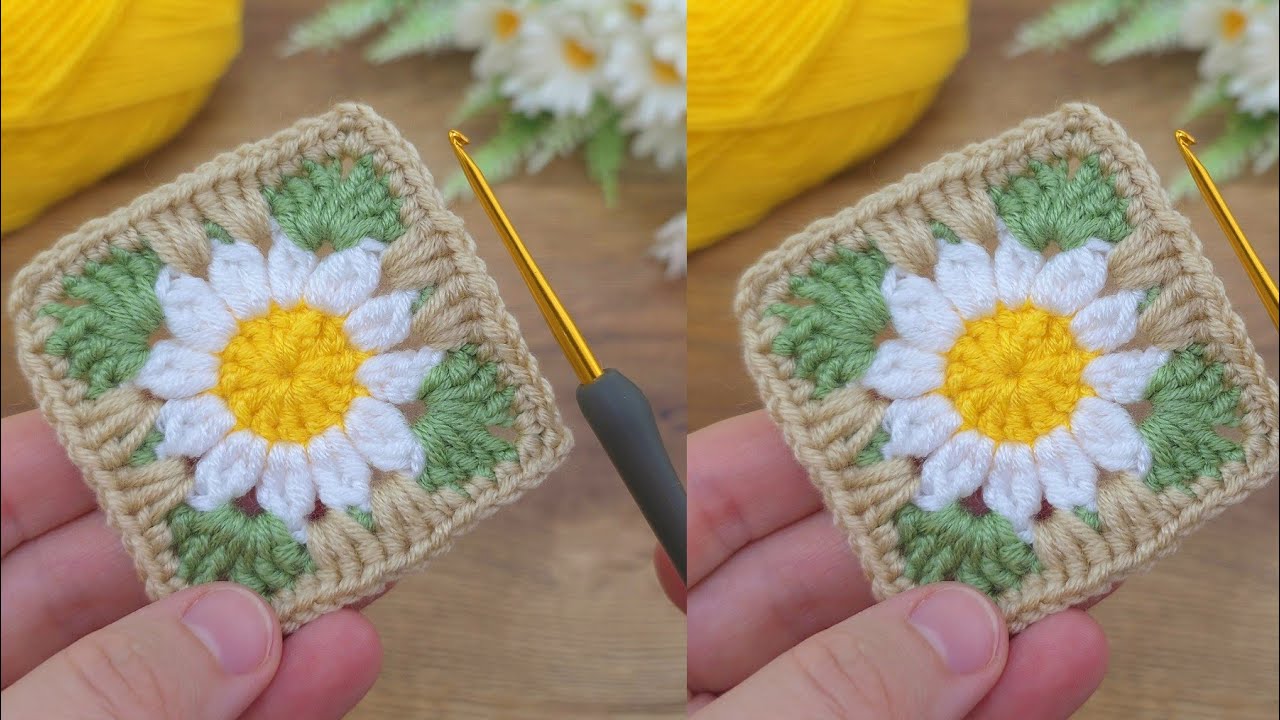 👍Wow!!! super idea crochet daisy  model easy narrative video 