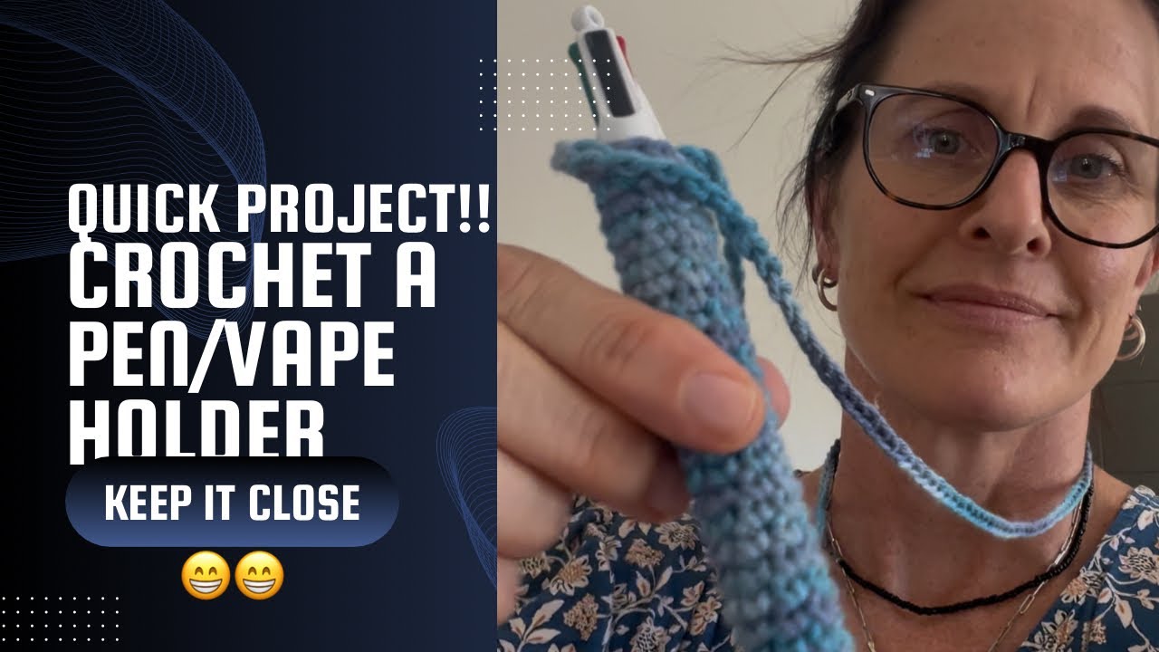 Quick project!! Crochet yourself a vape/pen holder & always have it close by  🖊️ 😁