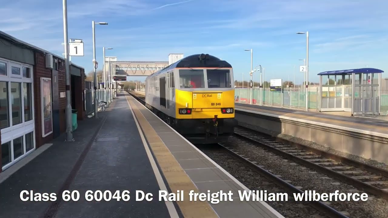 Market harborough railway station 60046 DC RAIL WILLIAM WILBERFORCE light engine early -1 26/2/22