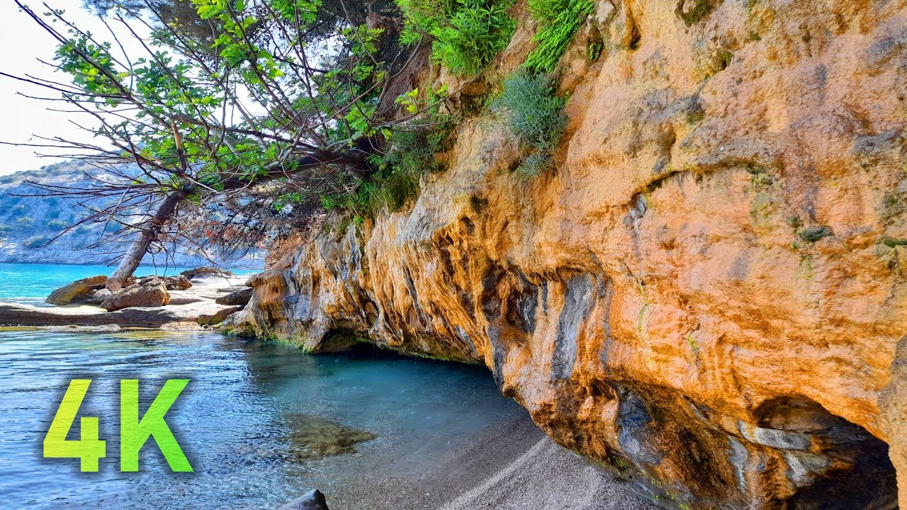4K Sea Cave Sounds 🌊✨ Gentle Waves, Beach & Water Drops for Deep Sleep, Relaxation & Meditation
