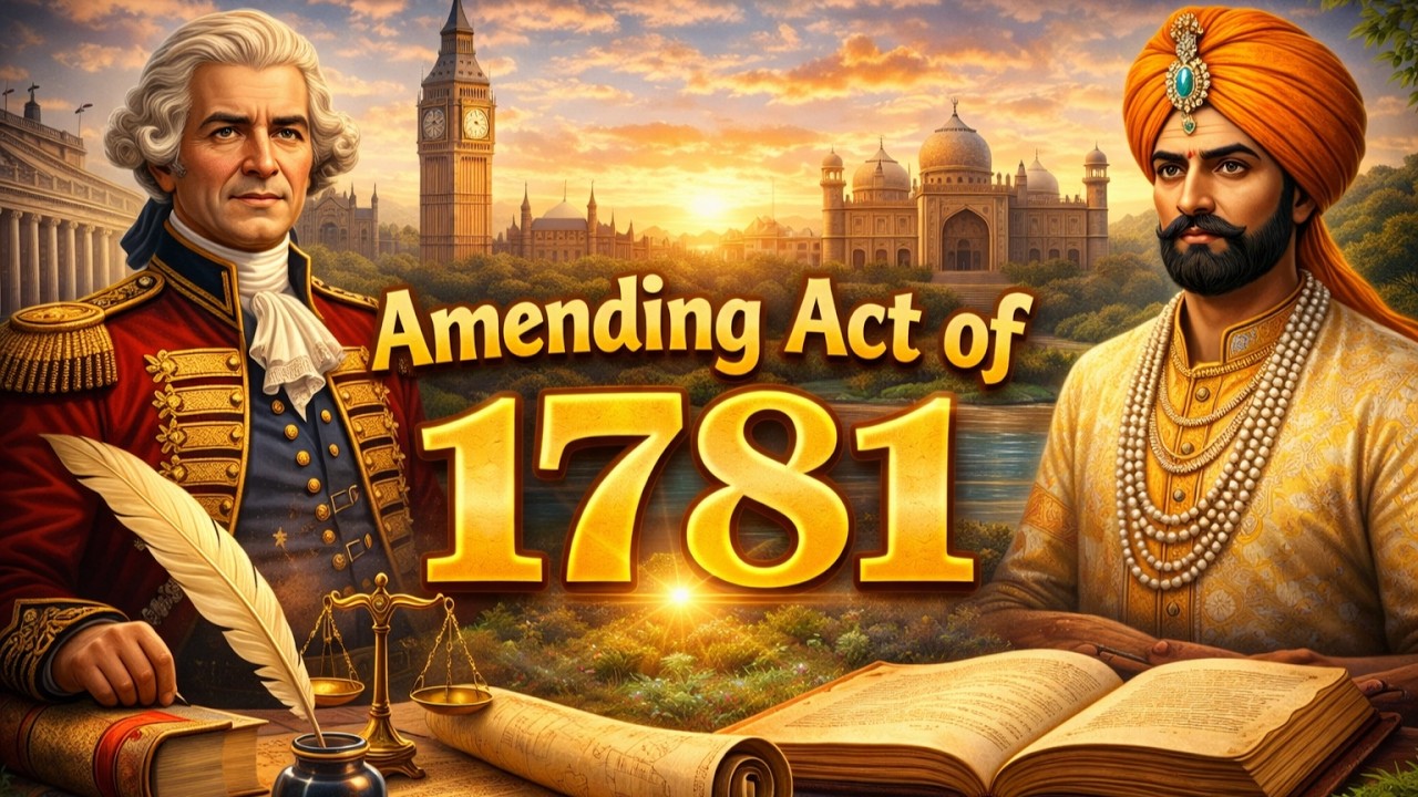 Amending Act of 1781 (Act of Settlement) in Hindi - Prelims 2026 Revision Video