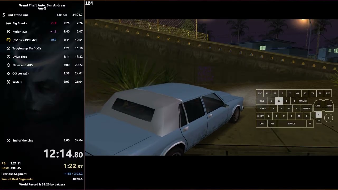 GTA:SA Any% in 32:03