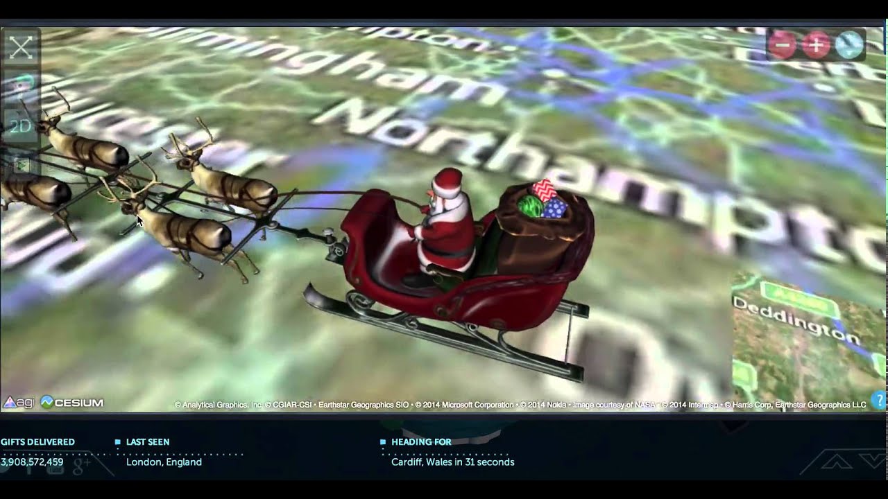 Norad Santa Tracker - The UK in 2014