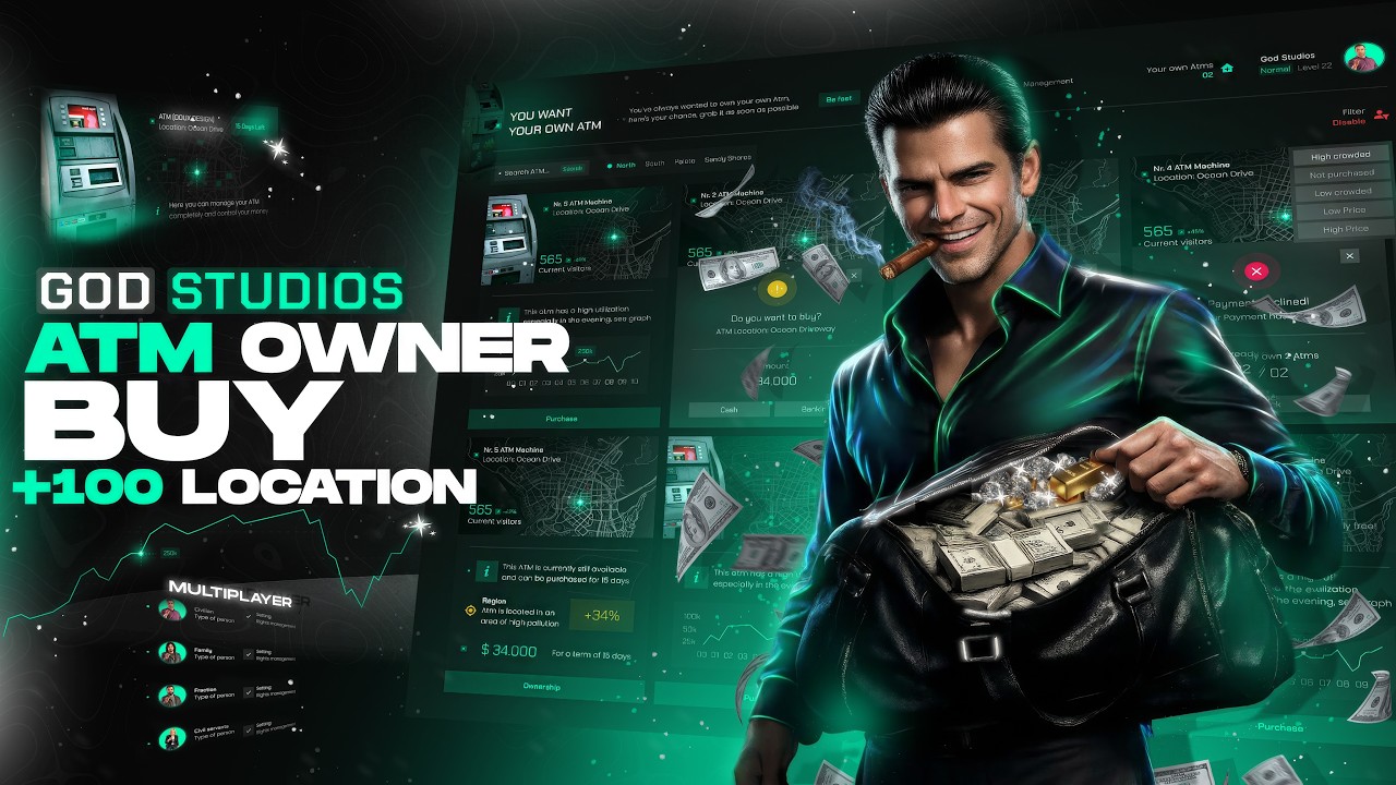 FiveM ATM Script | Buy & Own ATM | Passive Income System (Multiplayer)