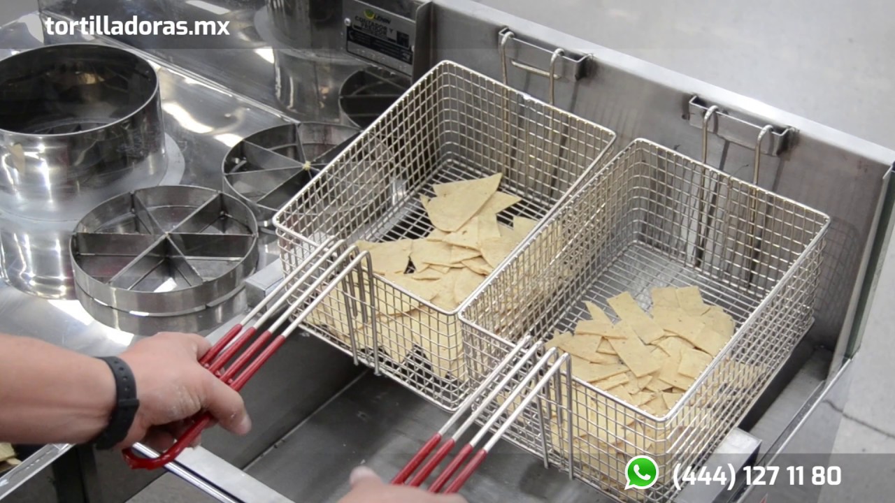 Freidor y cortador de totopos │Chips Cutter and Fryer - Manufacturas Lenin