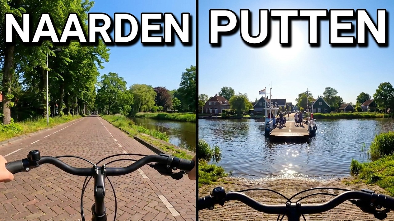 fietsland. Onderweg naar Putten 2.  Naarden, Bussum, Laren, Eemnes pont bij Eemdijk. 4-6-2023