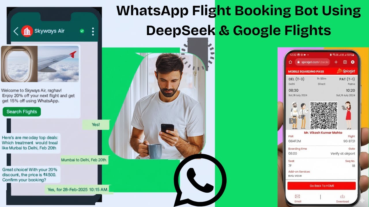 Как создать WhatsApp-бот для бронирования авиабилетов с помощью DeepSeek + Google Flights + Wootsap