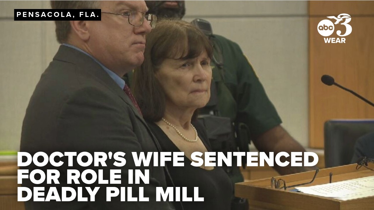 Former doctor's wife also receives probation for her role in deadly Pensacola pill mill