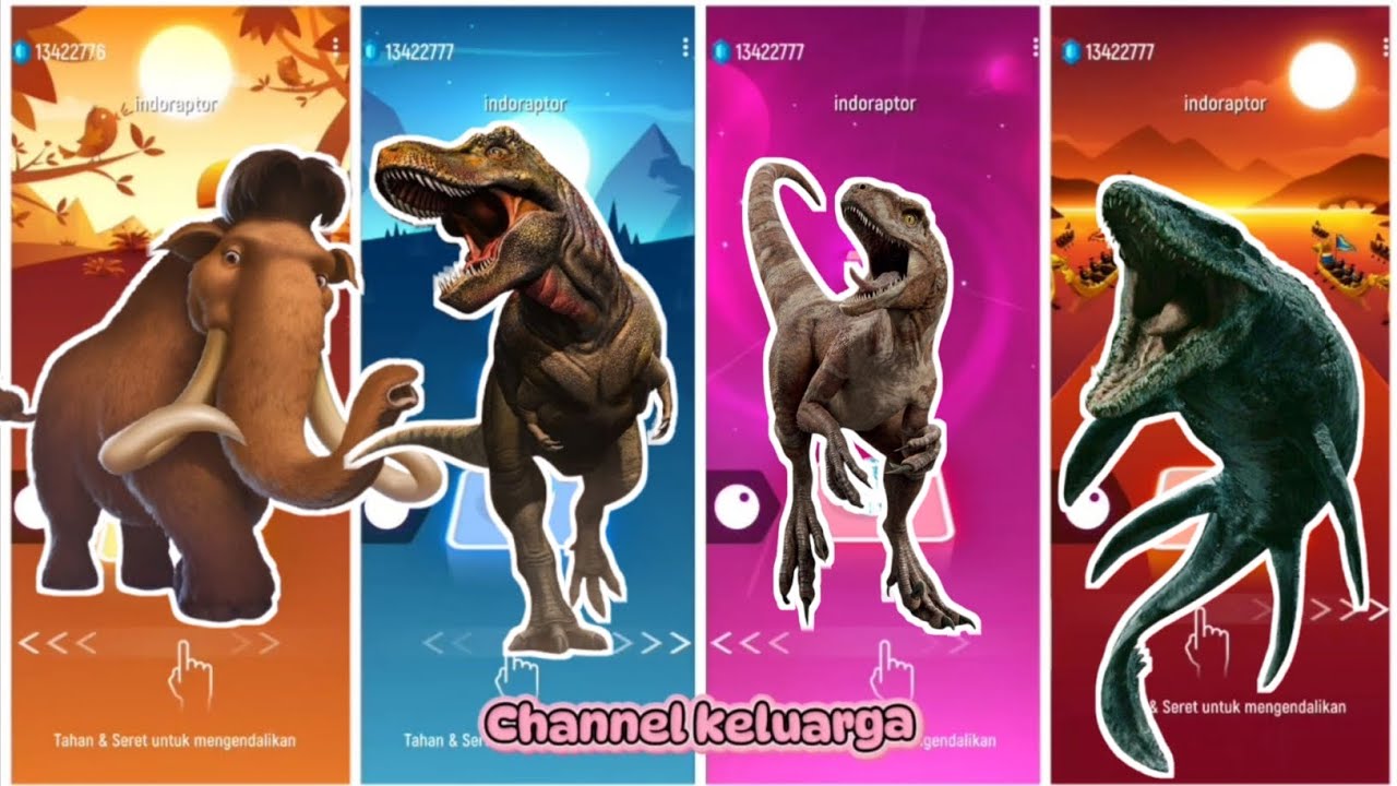 The mammoth vs tyrannosaurus rex vs jurassic world velociraptor vs mosasaurus 