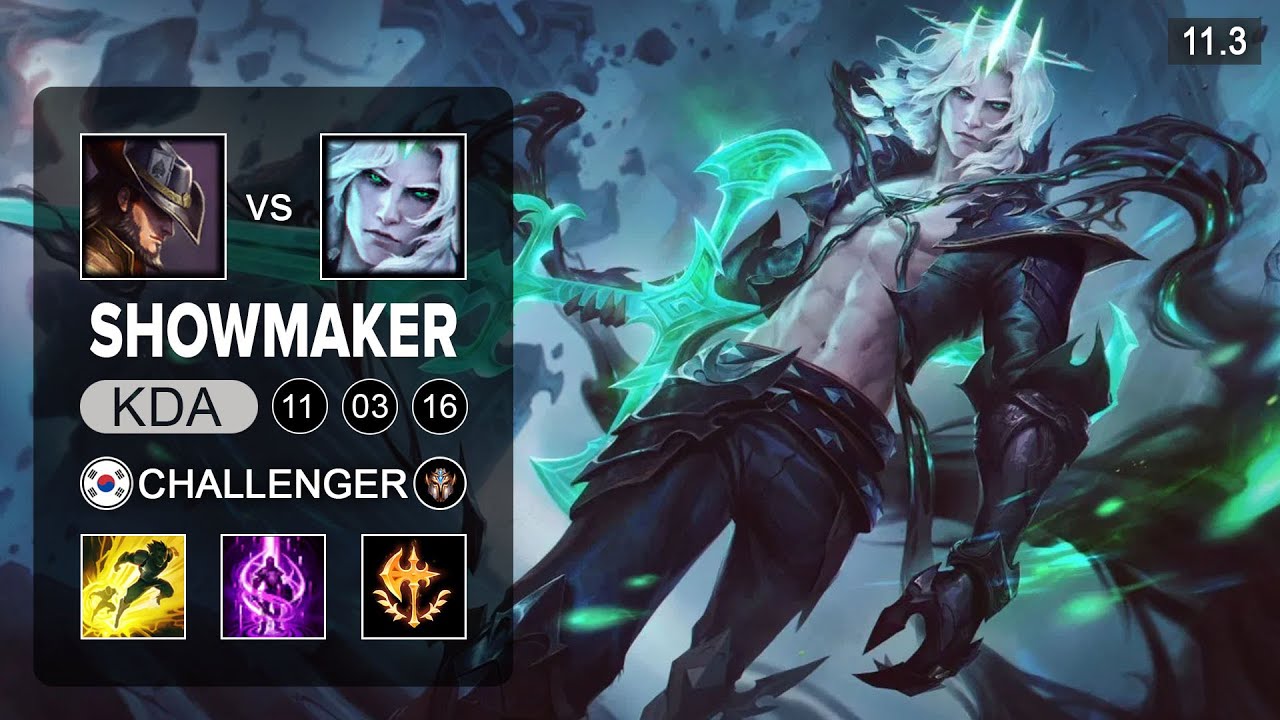 Showmaker Viego Mid vs TF - KR Challenger Patch 11.3
