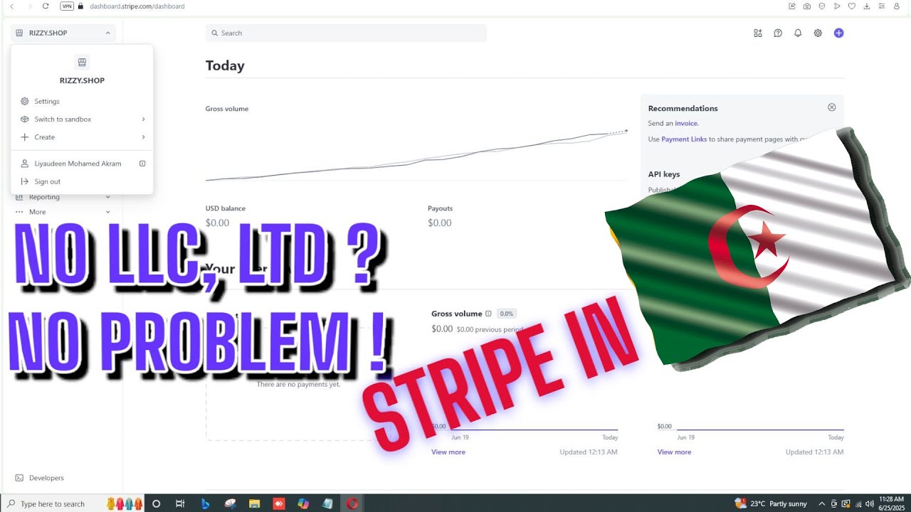 How to Create Stripe Business Account Without LTD/LLC in Algeria (Updated 2025) | Stripe in Algeria