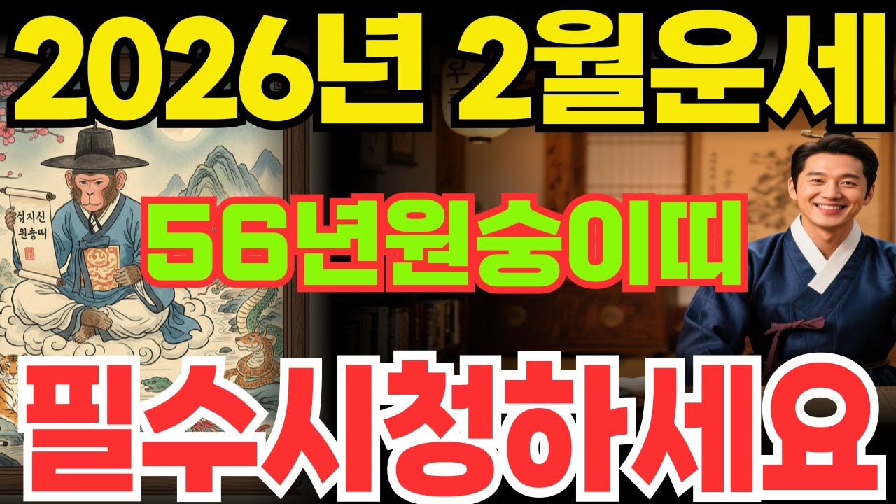 [1956년원숭이띠운세]56년병신생원숭이띠26년2월운세