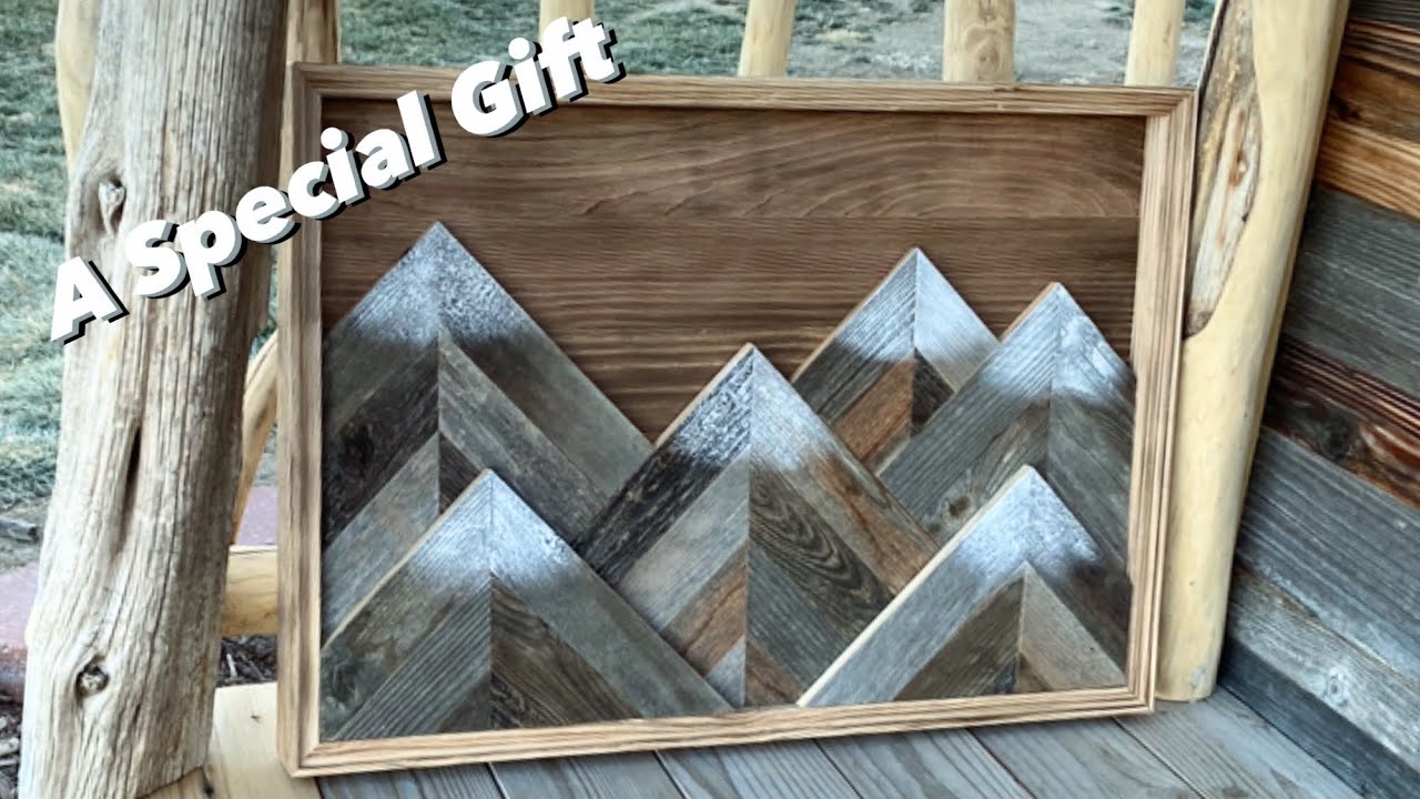 Mountain Sign from Reclaimed Fence Pickets | Wall Art | DIY Woodworking