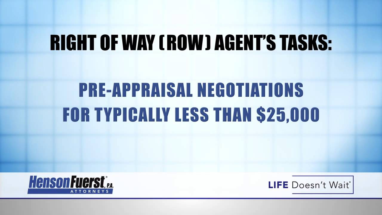 What is a ROW Agent | HensonFuerst | Land Condemnation Attorneys