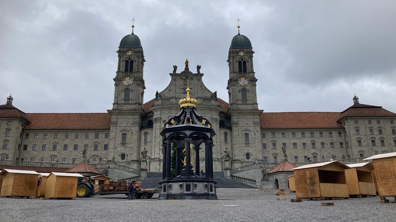 Einsiedeln, Klosterkirche, Vesperläuten Verklärung d. Herrn